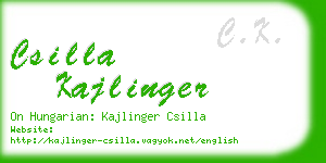 csilla kajlinger business card